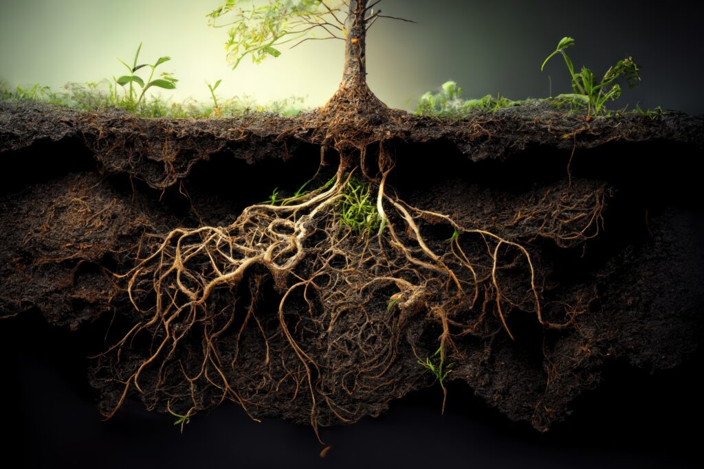Tree deep root system